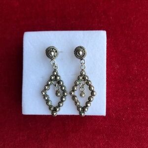 Blue Ruby Sterling Silver Earrings. NWOT.